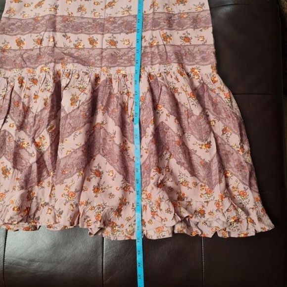 Logo Lavish Lori Goldstein Pink Floral Lace Sleeveless Tunic Top US 8 - Picture 15 of 15